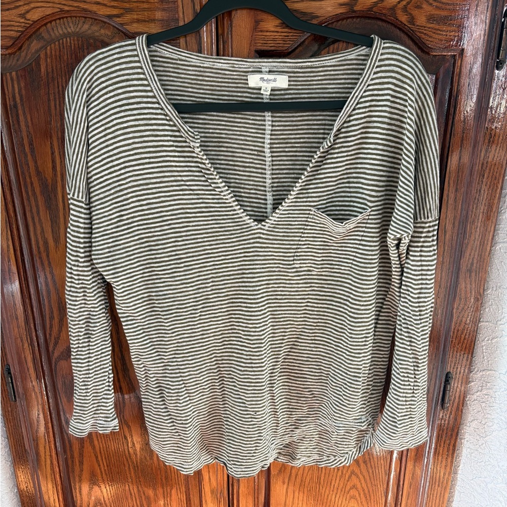 Madewell Women's Striped Tan Top